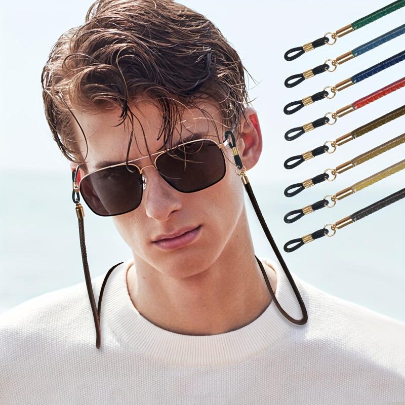 Leather Glasses Lanyard Eyewear Chain Sunglasses Holder