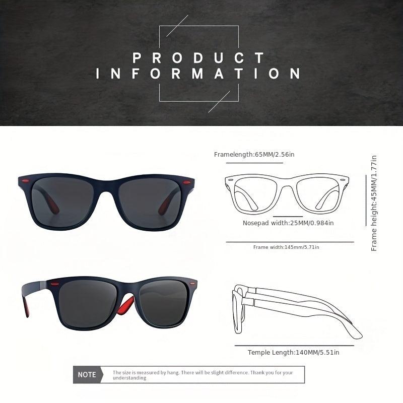 Classic Square Frame Polarized Sunglasses Men Women Vintage Driving Sunglasses