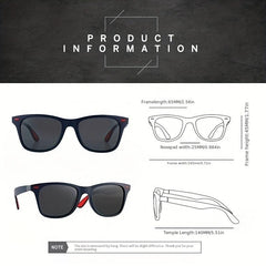 Classic Square Frame Polarized Sunglasses Men Women Vintage Driving Sunglasses