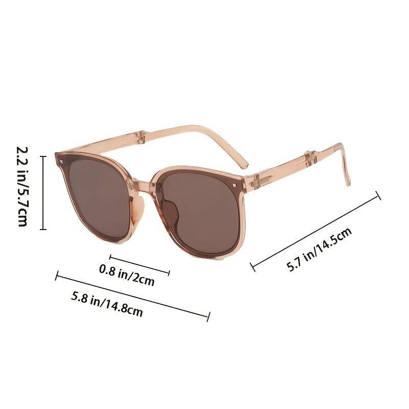 Foldable Sunglasses Unisex Polarized Transparent Vintage Sun Glasses
