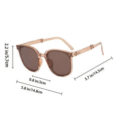 Foldable Sunglasses Unisex Polarized Transparent Vintage Sun Glasses