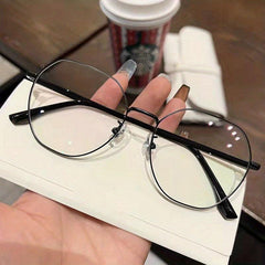 Round Frame Anti Light Glasses for Women Men