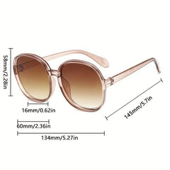 Oversized Round Sunglasses Gradient Glasses for Driving Beach Party UV400