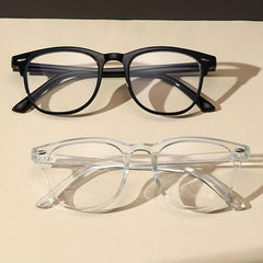 2 Pairs Light Blocking Glasses Classic Square Clear Lens Anti Eyestrain