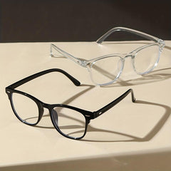 2 Pairs Light Blocking Glasses Classic Square Clear Lens Anti Eyestrain