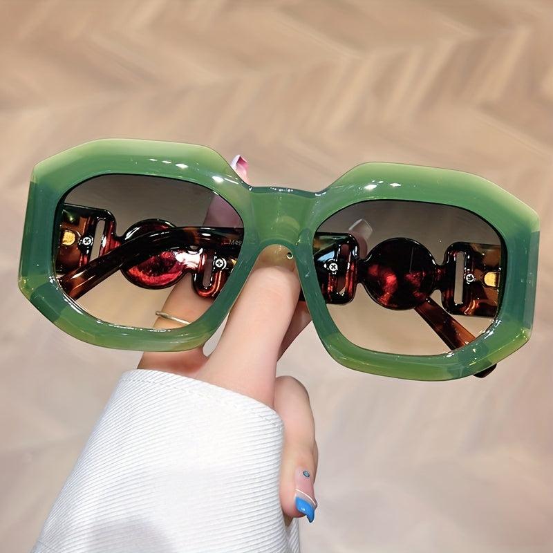 Oversized Block Frame Sunglasses UV400
