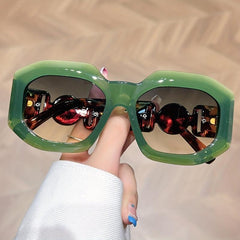 Oversized Block Frame Sunglasses UV400