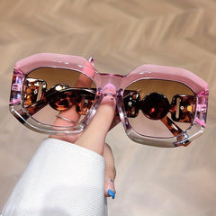 Oversized Block Frame Sunglasses UV400