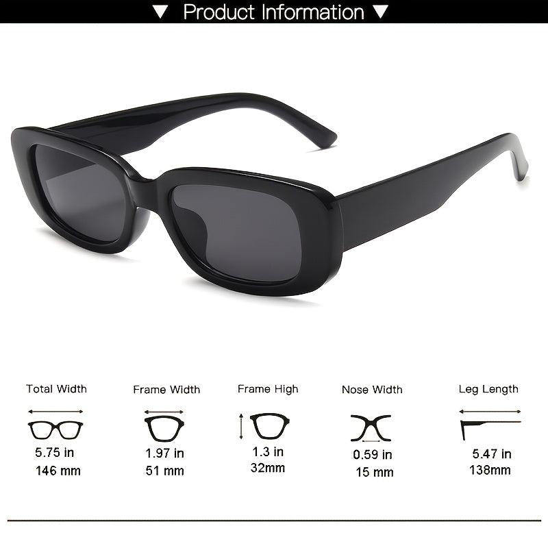 Rectangle Sunglasses Vintage Square Frame UV400