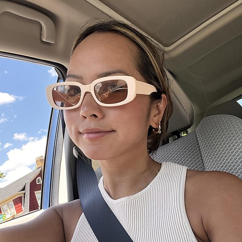 Rectangle Sunglasses Vintage Square Frame UV400