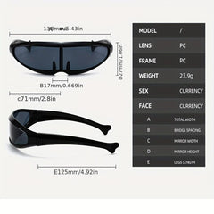 Men's Novelty Laser Glasses Integrated Lenses Sunglasses