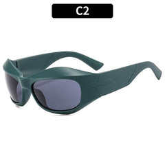 Y2K Futuristic Shield Sunglasses UV400