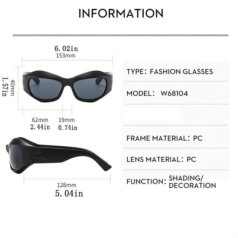 Y2K Futuristic Shield Sunglasses UV400