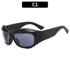 Y2K Futuristic Shield Sunglasses UV400