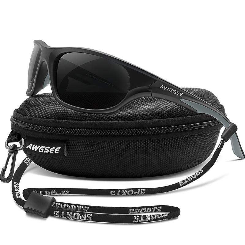 AWGSEE Polarized Sports Sunglasses For Men TR90 Frame 100 UV Protection