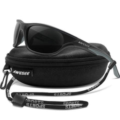 AWGSEE Polarized Sports Sunglasses For Men TR90 Frame 100 UV Protection