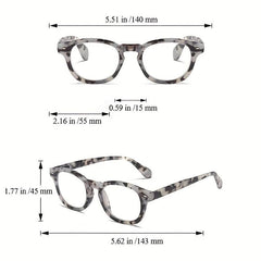 Retro Tortoiseshell Reading Glasses Anti Light Spring Hinge Presbyopic Unisex