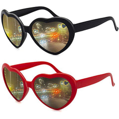 Heart Glasses Block Oversized Eyeglasses Heart Effect Diffraction Novelty Eyewea