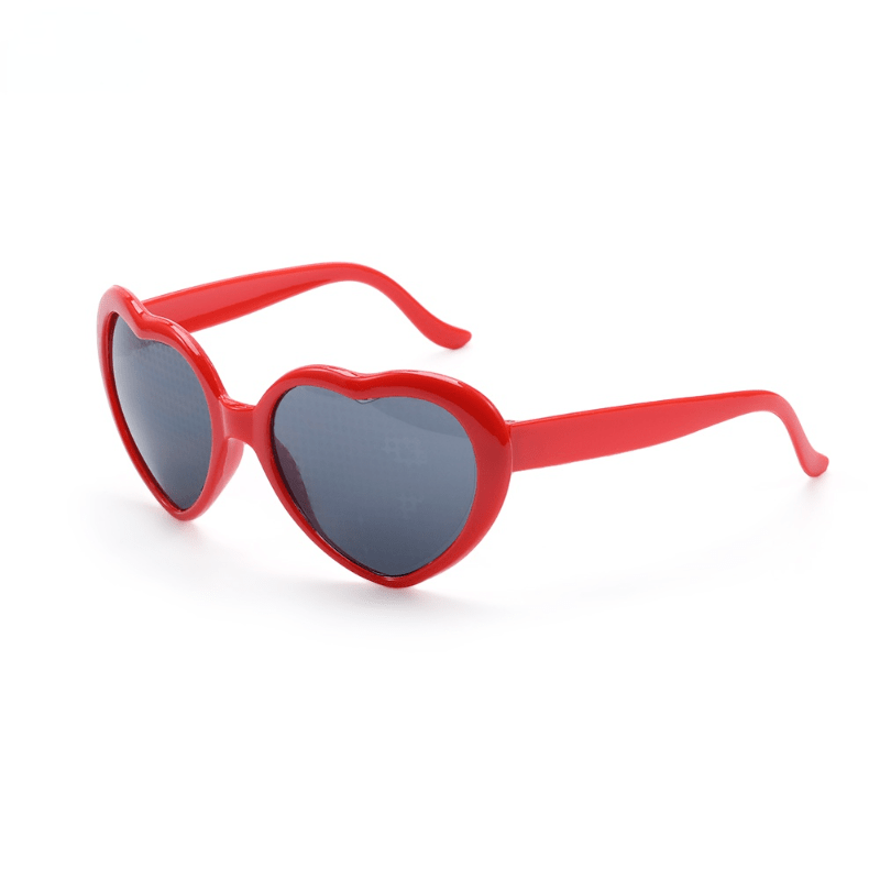 Heart Glasses Block Oversized Eyeglasses Heart Effect Diffraction Novelty Eyewea