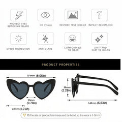 Heart Shaped Sunglasses Candy Frame UV Protection