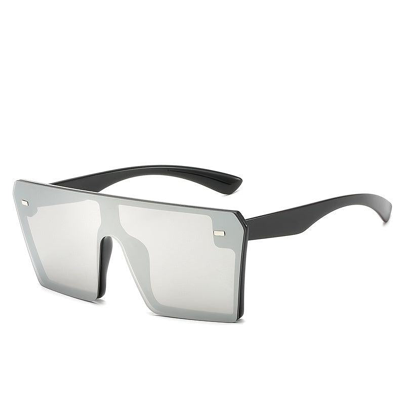 Rimless Square Sunglasses Women's Large Frame Sunshade Eyewear