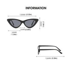 Vintage Narrow Cat Eye Sunglasses Clout Goggles Plastic Frame Sun Glasses
