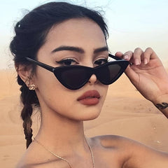 Vintage Narrow Cat Eye Sunglasses Clout Goggles Plastic Frame Sun Glasses