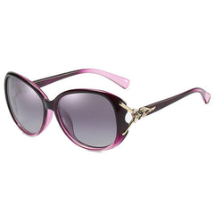 Polarized Oval Sunglasses Fox Hollow Temple Sunshade Glasses