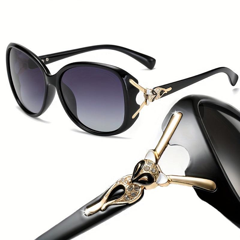 Polarized Oval Sunglasses Fox Hollow Temple Sunshade Glasses