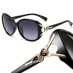 Polarized Oval Sunglasses Fox Hollow Temple Sunshade Glasses