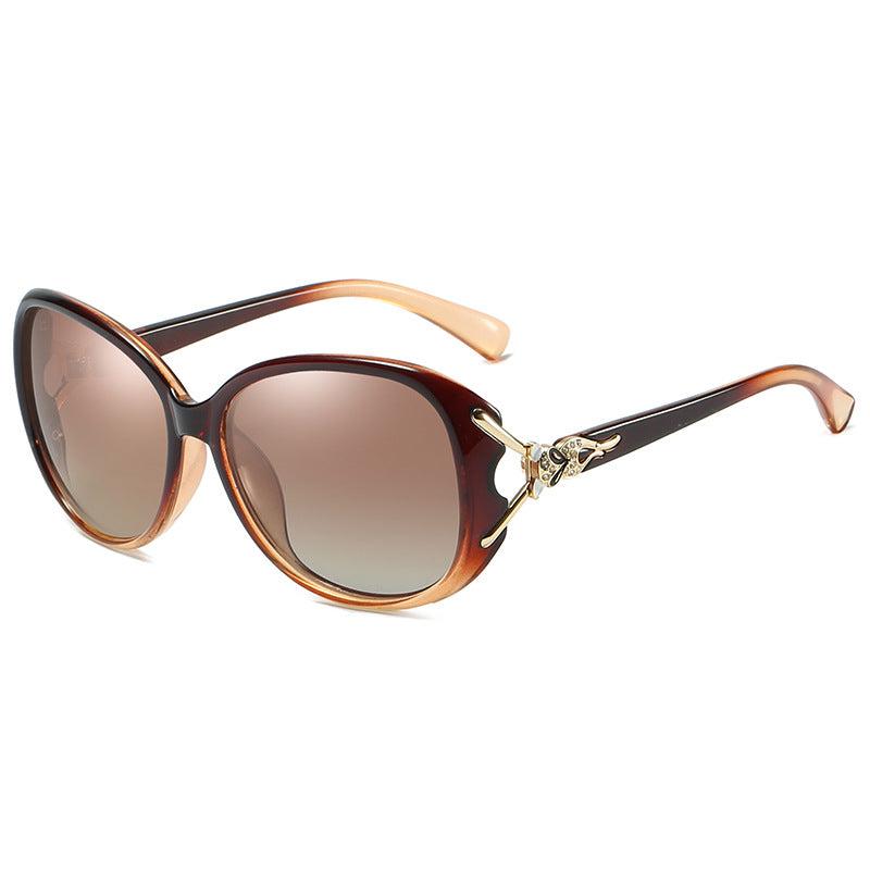 Polarized Oval Sunglasses Fox Hollow Temple Sunshade Glasses