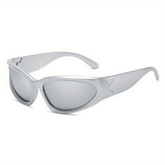 Y2K Oval Sunglasses Futuristic Sun Glasses UV400 Shades