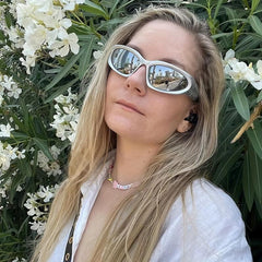Y2K Oval Sunglasses Futuristic Sun Glasses UV400 Shades