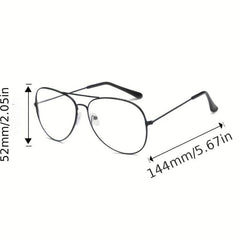 Aviator Sunglasses For Women Men Mirror Lens Metal Frame Glasses