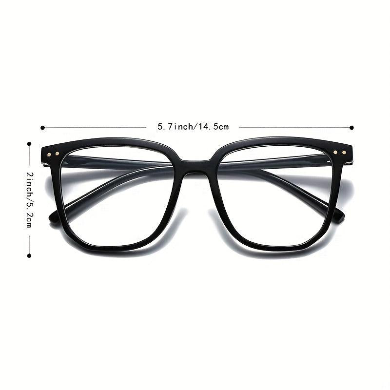 Square Anti Light Glasses For Women Men Rivet Decor