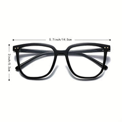 Square Anti Light Glasses For Women Men Rivet Decor