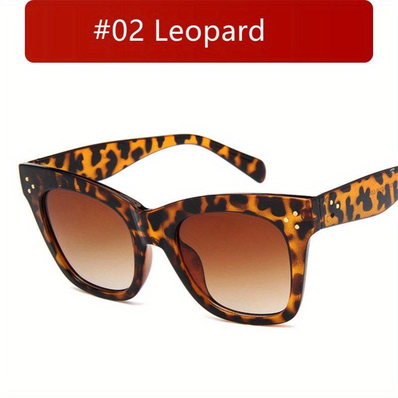 Oversized Leopard Sunglasses Vintage Sunshade UV Protection