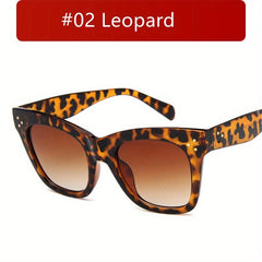 Oversized Leopard Sunglasses Vintage Sunshade UV Protection