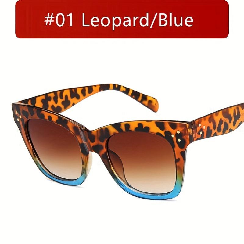Oversized Leopard Sunglasses Vintage Sunshade UV Protection