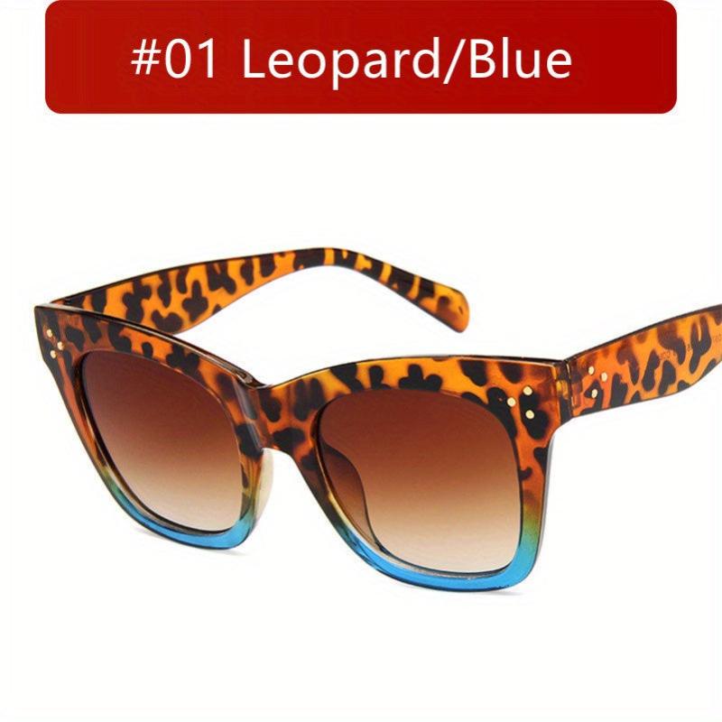 Oversized Leopard Sunglasses Vintage Sunshade UV Protection
