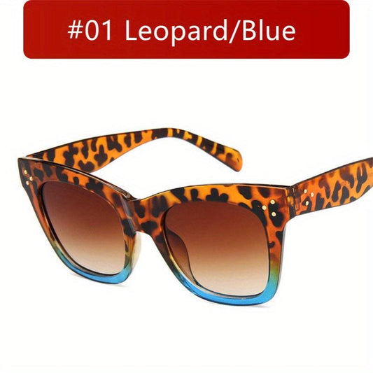 Oversized Leopard Sunglasses Vintage Sunshade UV Protection