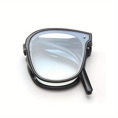 Square Frame Sunglasses Foldable Rivet Decor Polarized Glasses