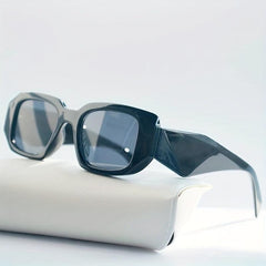 Rectangle Frame Sunglasses Rhomb Temple UV400