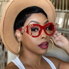 Cat Eye Glasses Frame Women Eyeglasses Frame Female Light Blocking Glasses
