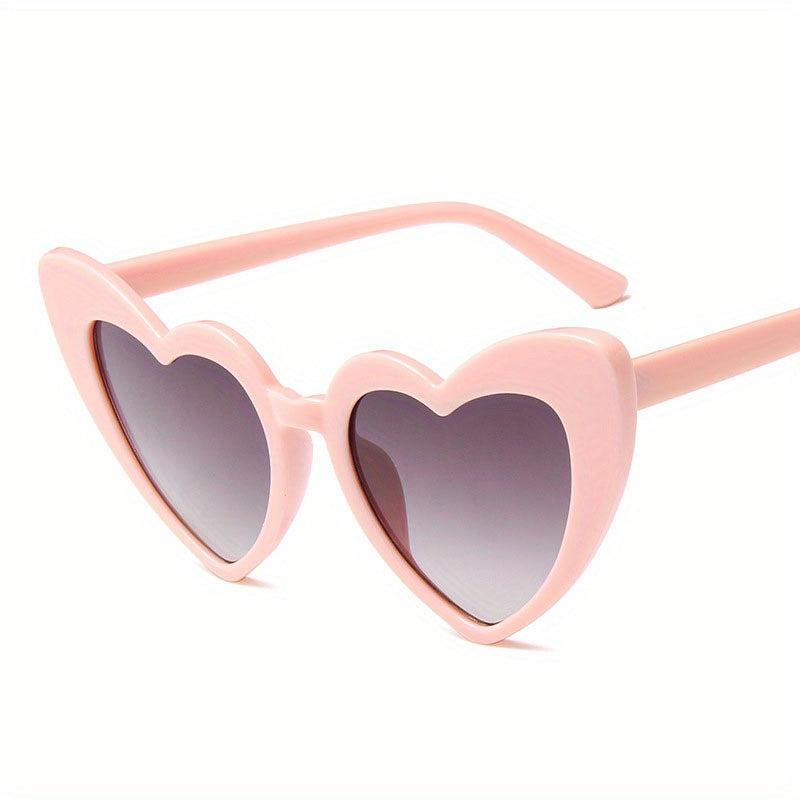 Heart Shaped Sunglasses Men Women Big Frame Cat Eye Vintage Glasses