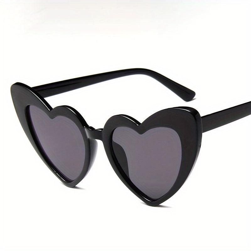 Heart Shaped Sunglasses Men Women Big Frame Cat Eye Vintage Glasses