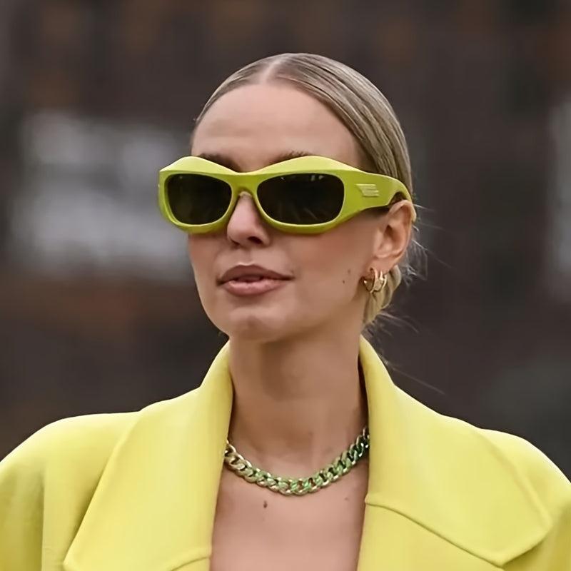 Wrap Around Sunglasses Thick Frame Y2K Shades Glasses Women