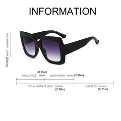 Large Square Frame Sunglasses for Women UV Protection