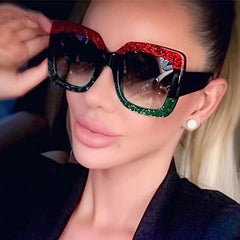 Large Square Frame Sunglasses for Women UV Protection