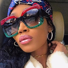 Large Square Frame Sunglasses for Women UV Protection